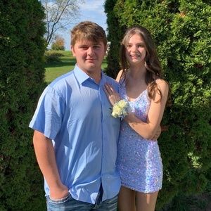 White sequin XS party dress